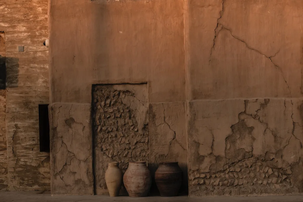 5 days in Dubai - a couple of vases sitting next to a wall