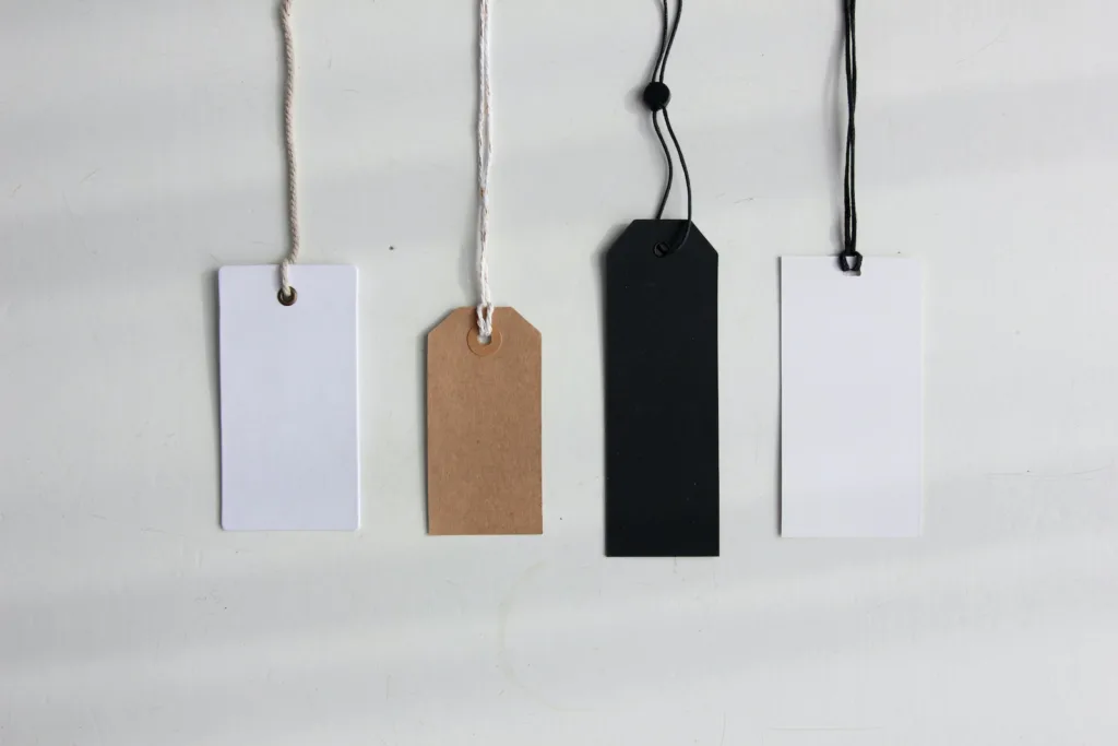 Save on Christmas gifts - four paper card tags